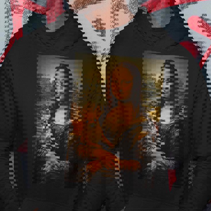 チワワ モナリザ 絵画 アート 犬 ママ お父さん パーカー 面白い贈り物