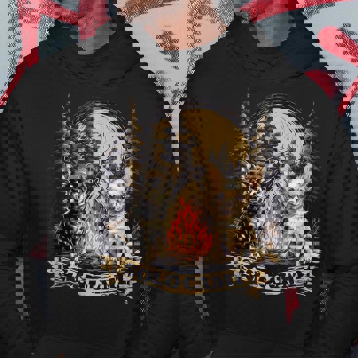 チワワ 面白いtシャツ 犬 キャンプ かわいい メンズ 子供 おもしろ 服 グッズ ネタ ソロキャンプ パーカー 面白い贈り物