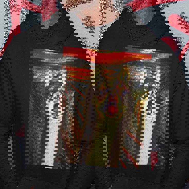 チワワ 面白いtシャツ 犬 ムンクの叫び かわいい メンズ 子供 おもしろ 服 グッズ ネタ わんこ パーカー 面白い贈り物