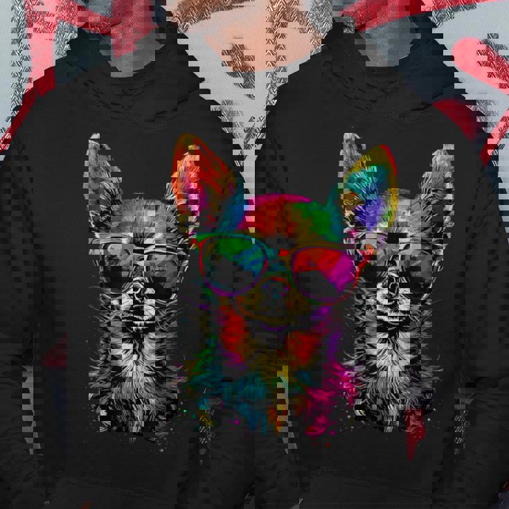 チワワとサングラスの犬 かわいいチワワが大好き パーカー 面白い贈り物