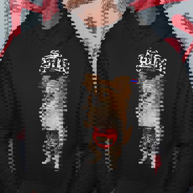 チワワ犬 ムエタイ キックボクシングチャンピオン パーカー 面白い贈り物