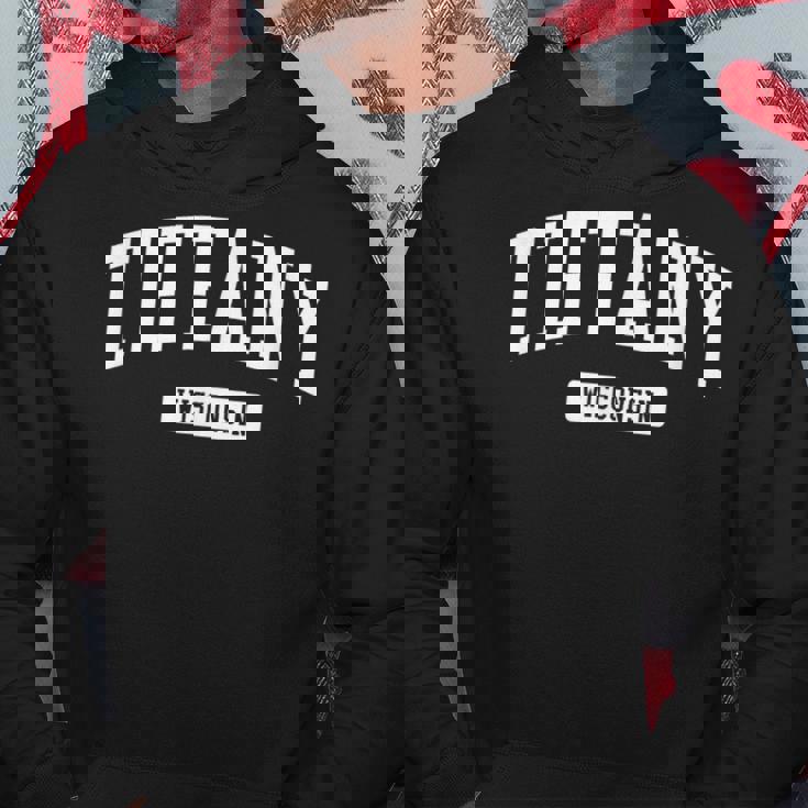 ティファニーウィスコンシン Wi ビンテージアスレチックスポーツデザイン パーカー 面白い贈り物