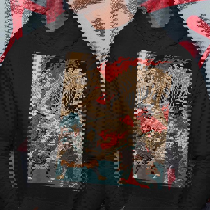 ティラノサウルス浮世絵 パーカー 面白い贈り物