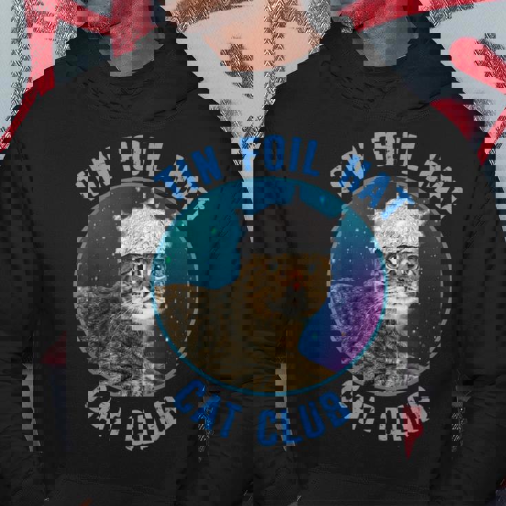 ティンホイルハットキャットクラブ陰謀論おかしい パーカー 面白い贈り物