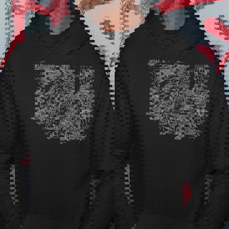 テスカトリポカ、喫煙鏡、神話、アステカ帝国。 パーカー 面白い贈り物