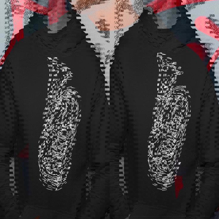 テューバ奏者のためのチューバ楽器スケッチ パーカー 面白い贈り物