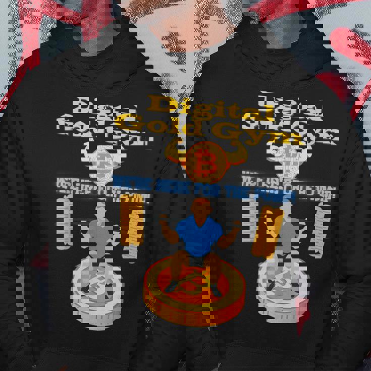 デジタルゴールドジム エクササイズ ビットコインギア クリプトジムウェア パーカー 面白い贈り物