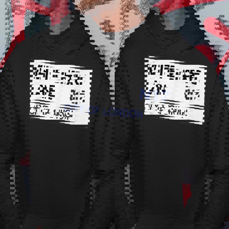 トッテナム フットボールチーム ホワイト ハートレーン ストリートサイン パーカー 面白い贈り物