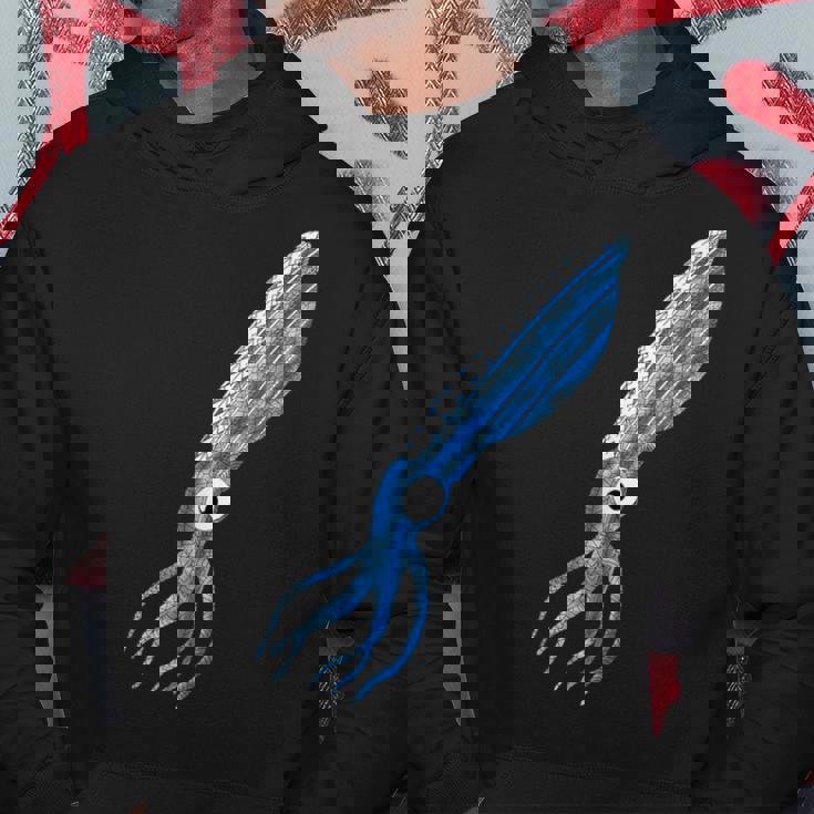 トライバル イカ 海の動物 パーカー 面白い贈り物