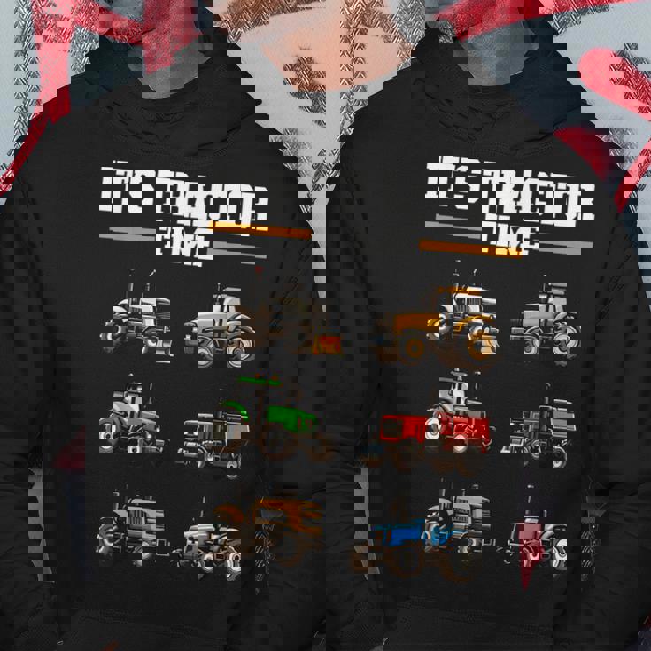 トラクター タイム 農業 男の子 キッズ 農家 農業 トラクター パーカー 面白い贈り物