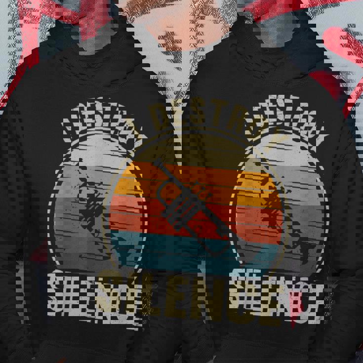 トランペット奏者 I Destroyilence Recto Trumpet Lovers パーカー 面白い贈り物