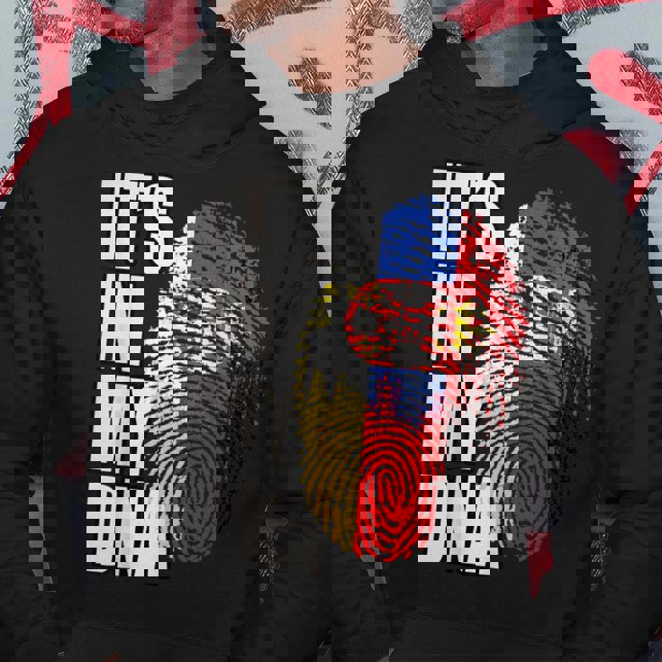 ドイツとセルビアのdna遺産フラグ パーカー 面白い贈り物