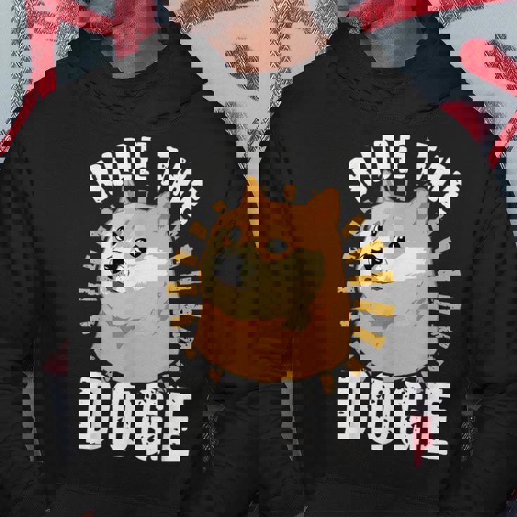 ドージコイン クリプト ライド ザ ドージ 面白い Memecoin パーカー 面白い贈り物