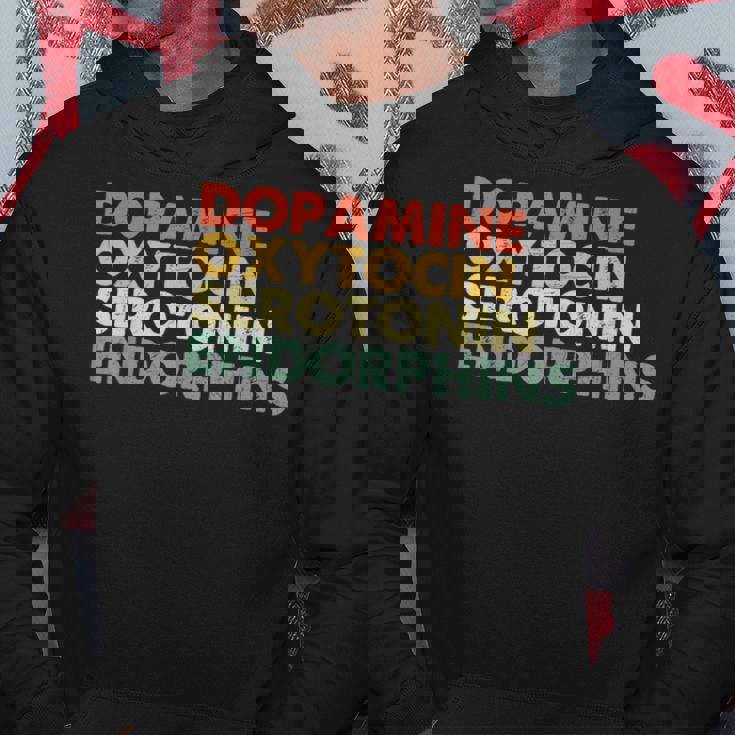 ドーパミン オキシトシン セロトニン エンドルフィン ハッピーホルモン パーカー 面白い贈り物