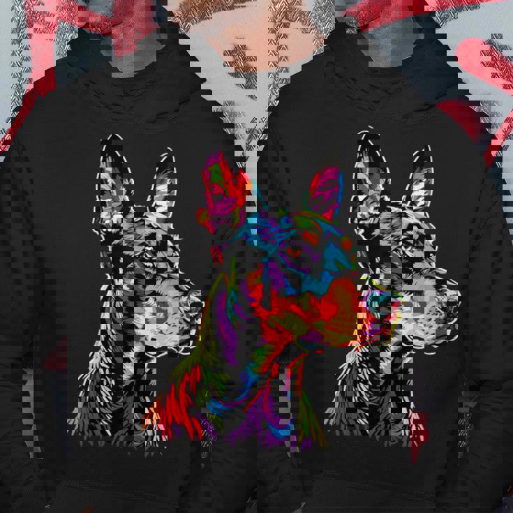 ドーベルマン ドッグ カラフル ポップアート 犬 誇り ドーベルマン パーカー 面白い贈り物