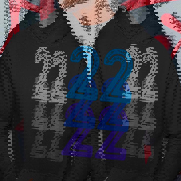 ナンバー22 ブルー ベスト クラシック カレッジスタイル 誕生日 面白い パーカー 面白い贈り物