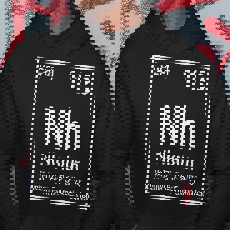 ニホニウム化学元素白 パーカー 面白い贈り物