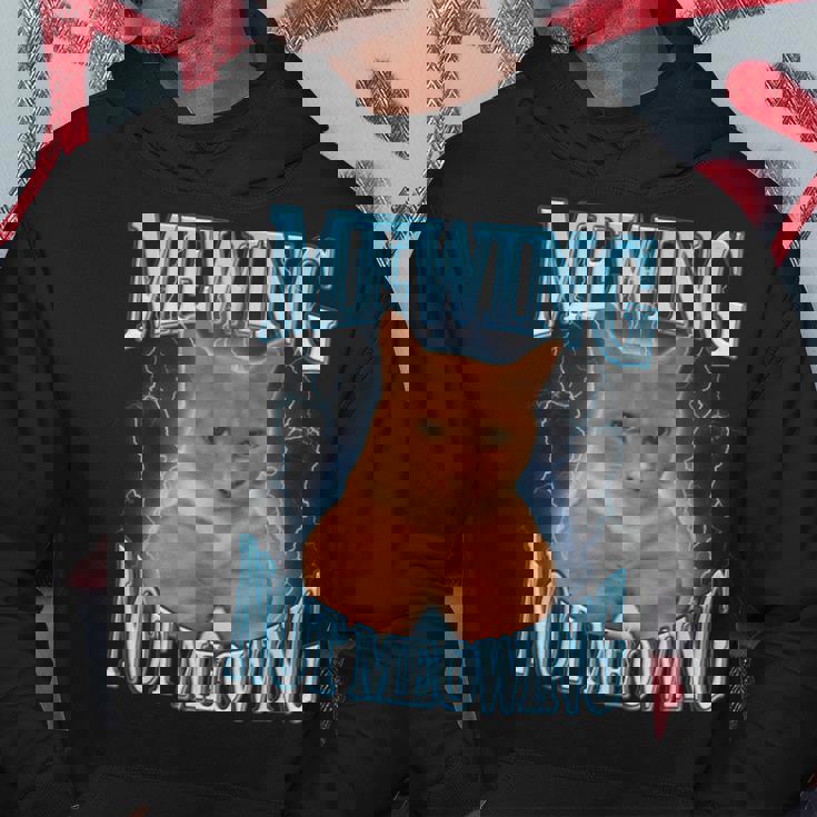 ニャーイングルックスマックスニャー付きファニーキャットミーム パーカー 面白い贈り物