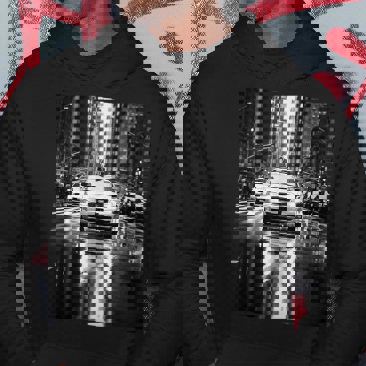 ニューヨークのタクシーのモノクロ写真 写真 パーカー 面白い贈り物