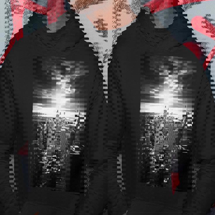 ニューヨーク市写真撮影 白黒写真 パーカー 面白い贈り物