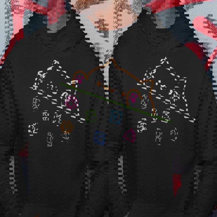 ネオンダイス 猫 カラフル 肉球 動物 かわいい 猫 面白い ネオン パーカー 面白い贈り物