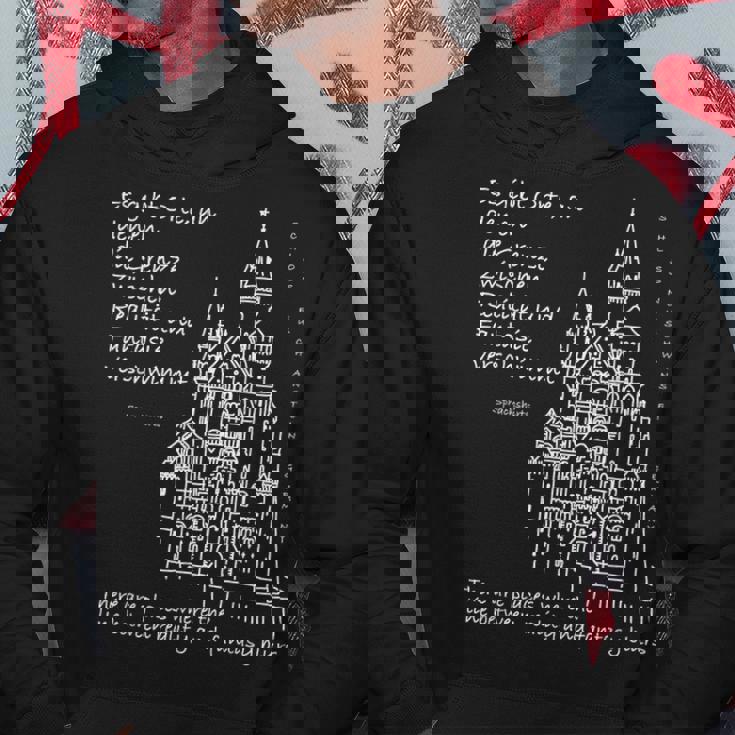 ノイシュヴァンシュタイン城 バイエルン ドイツ ドイツ語 英語 パーカー 面白い贈り物