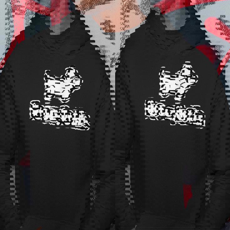 ノー ダックス ノー ライフ No Daxno Life フロント＆バックプリント パーカー 面白い贈り物