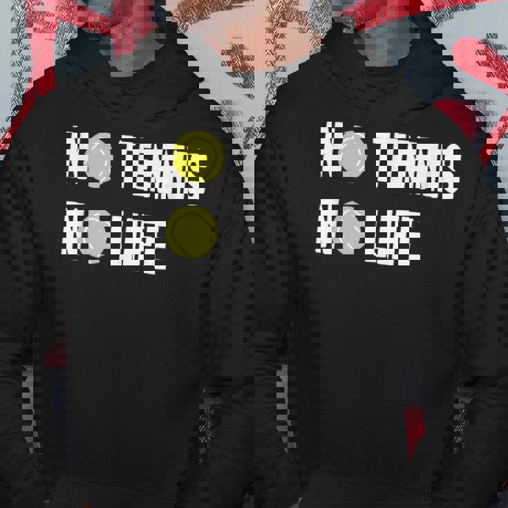 ノーテニスノーライフ テニス好き アウトドア好き ソフトテニス好き クール テニスサークル ソフトテニス パーカー 面白い贈り物