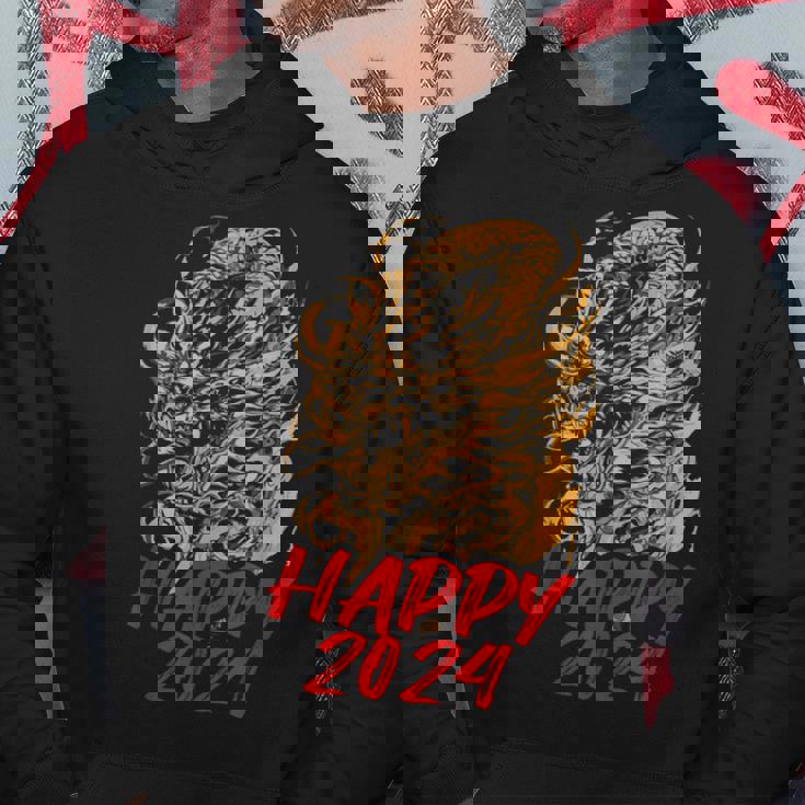 ハッピー2024ドラゴンイヤーチャイニーズ2024ハッピーニューイヤー パーカー 面白い贈り物