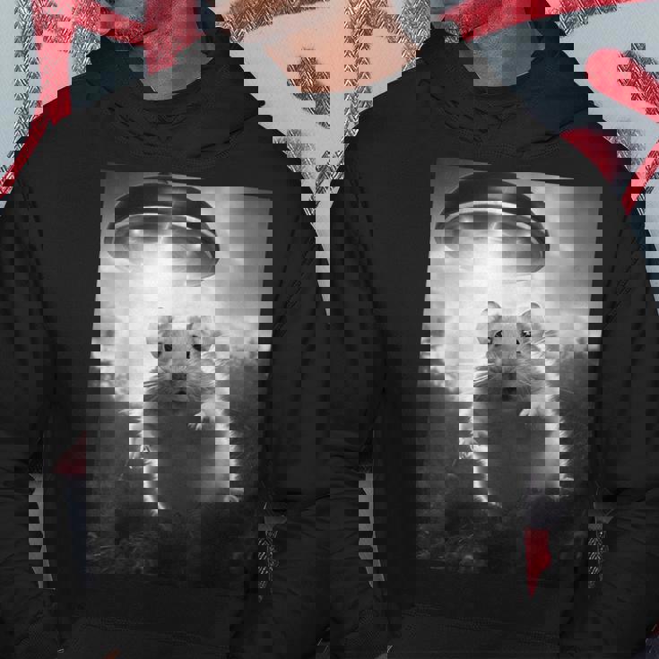 ハムスターを追うufo、クレイジーな動物、面白いハムスター パーカー 面白い贈り物