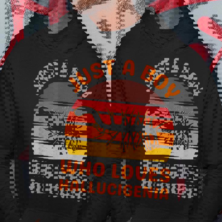 ハルキゲニアの化石絶滅虫が大好きなただの少年 パーカー 面白い贈り物