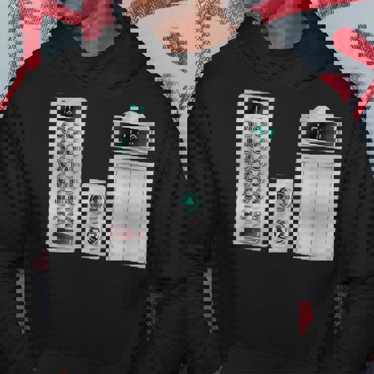 ハロウィンコスチューム、クールなエレベーターボタンアート パーカー 面白い贈り物