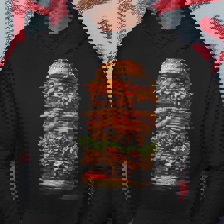 ハンバーガー チーズバーガー ファーストフード愛好家 食通 ギフト パーカー 面白い贈り物