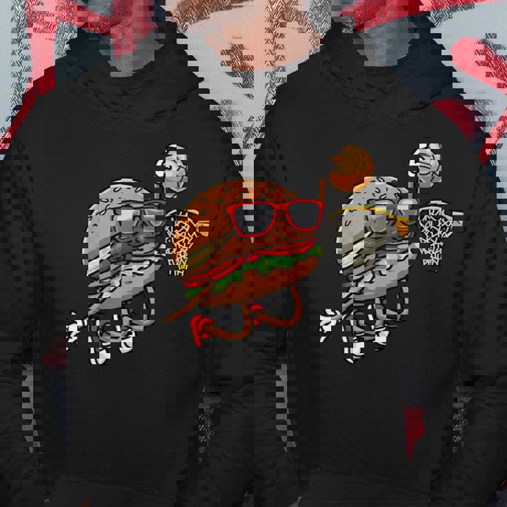 ハンバーガー バスケットボール ファーストフード バスケットボール選手 パーカー 面白い贈り物