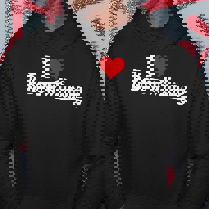 ハートボウリングが大好き パーカー 面白い贈り物