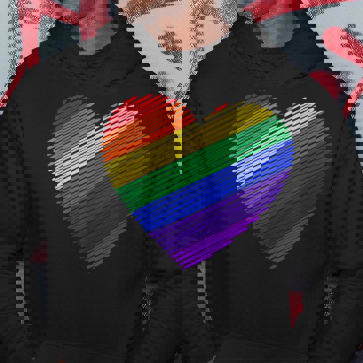 ハート・イン・ザ・カラーズ・オブ・ザ・レインボー パーカー 面白い贈り物