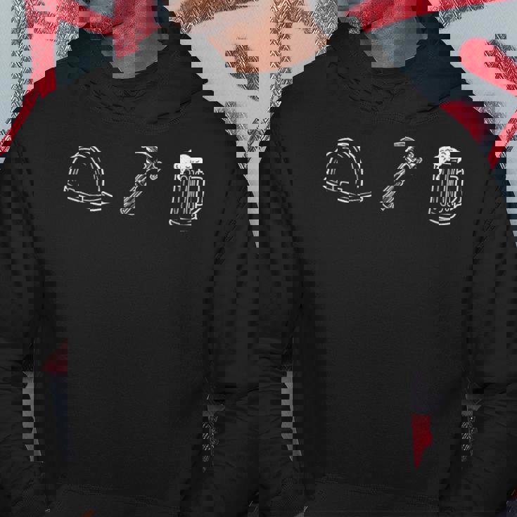 ハードハット ハンマー ビール スケッチ 建設作業員 パーカー 面白い贈り物