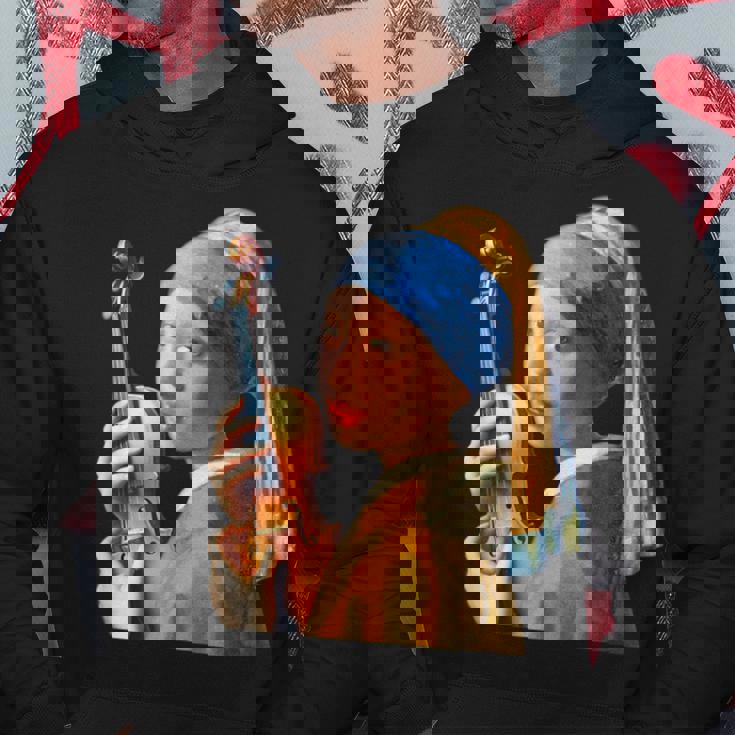 バイオリン 楽器 面白いtシャツ フェルメール かわいい メンズ 子供 おもしろ 服 グッズ ネタ 音楽 パーカー 面白い贈り物