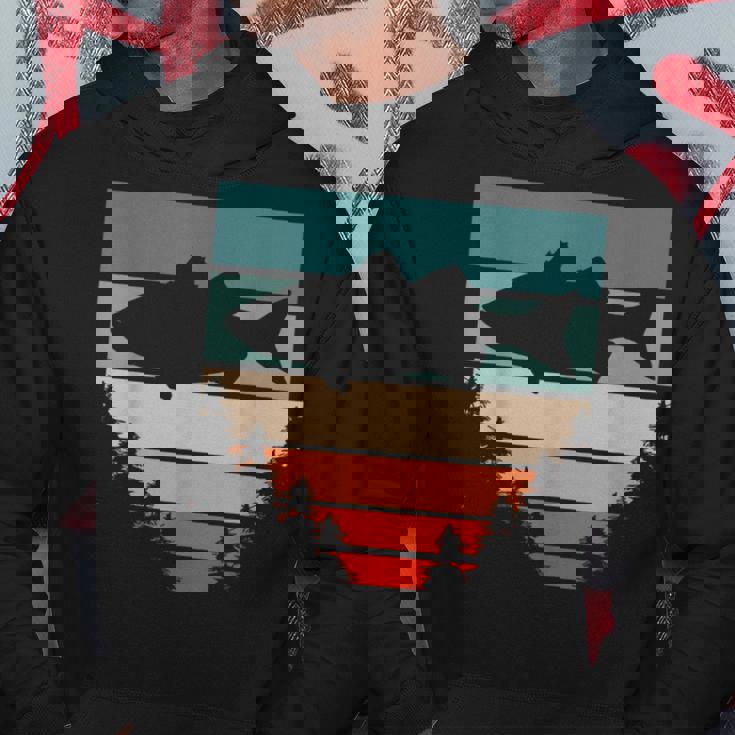 バス釣り森レトロオオクチバスフィッシャーマン パーカー 面白い贈り物