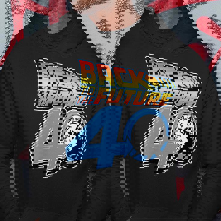 バック・トゥ・ザ・フューチャー 40周年記念タイムマシン Pov F&B パーカー 面白い贈り物