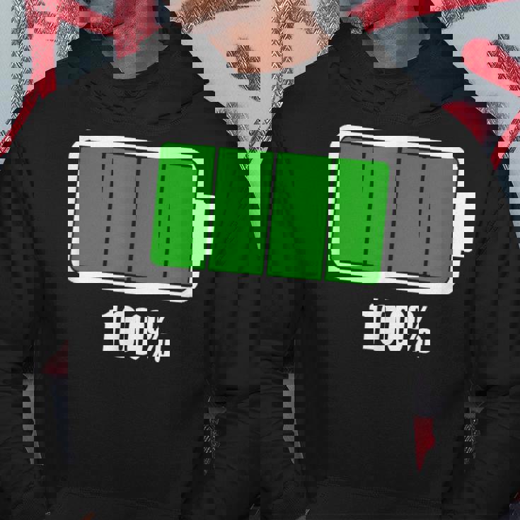 バッテリー 100 シャツ バッテリーフル充電 バッテリー満載 パーカー 面白い贈り物