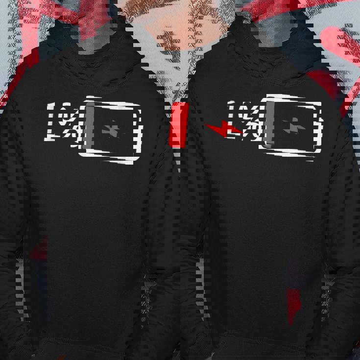 バッテリー1 – バッテリー1 I おもしろ低エネルギーパーセント パーカー 面白い贈り物