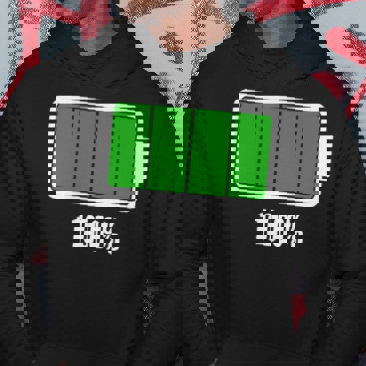 バッテリー100シャツ バッテリーハートフル充電バッテリーフル。 パーカー 面白い贈り物