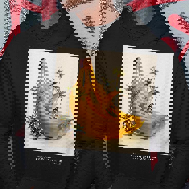 バナナの波はよく滑る パーカー 面白い贈り物