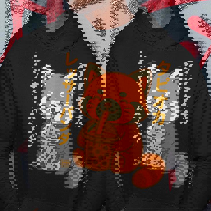 バブルティー レッサーパンダ ボバ カワイイ タピオカ アニメ かわいい パーカー 面白い贈り物