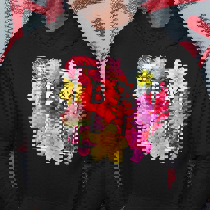 バリの花 ワードアート バリ島インドネシア土産 パーカー 面白い贈り物