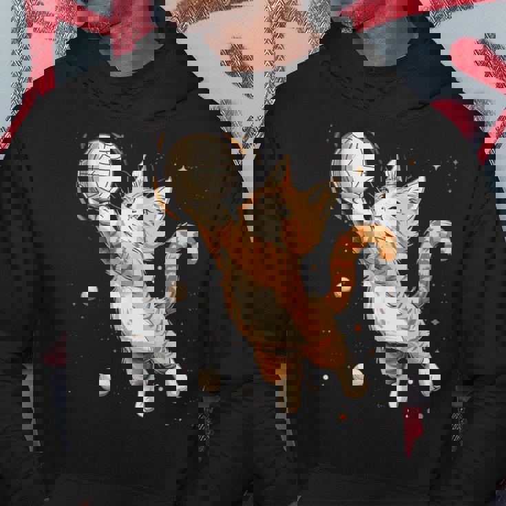 バレーボール選手のかわいいバレーボール猫。 パーカー 面白い贈り物