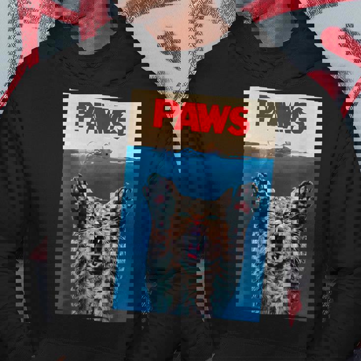 パウス おもしろ猫 パロディ 猫 恋人 ギフト 子猫 サメ ネズミ 鳴き声 パーカー 面白い贈り物