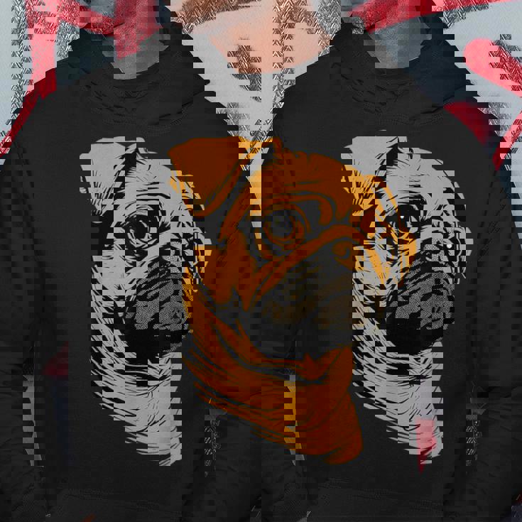 パグ 犬 デザイン ベージュ 犬 ラブ カーリン かわいい パグ パーカー 面白い贈り物