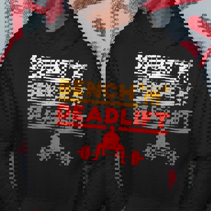 パワーリフティング、スクワット、ベンチ、デッドリフト、ウェイトリフティングtシャツ パーカー 面白い贈り物